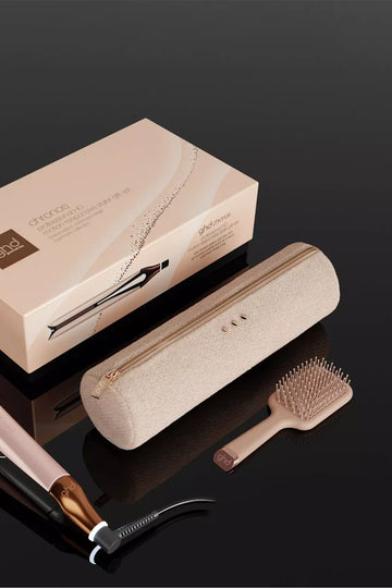 NEW GHD Chronos Hair Straightener Festive Gift Set in Cashmere Beige