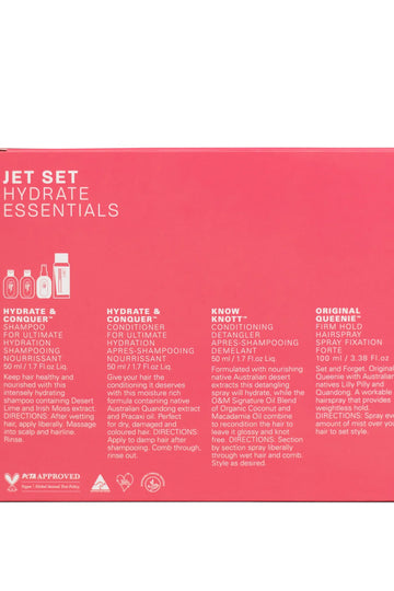 O&M Jet Set Hydrate Essentials Holiday Pack
