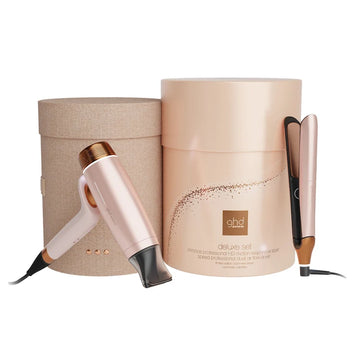 NEW GHD Deluxe Hair Dryer and Straightener GIFT SET IN CASHMERE BEIGE