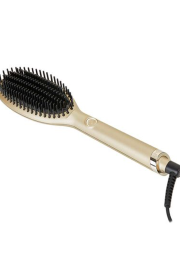 glide™ hair straightening brush in champagne gold