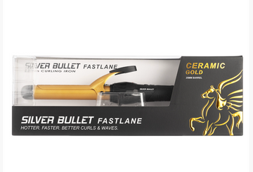 Silver Bullet Fastlane Ceramic Gold Curling Iron 38mm
