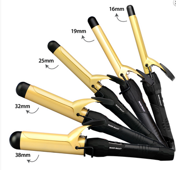 Silver Bullet Fastlane Ceramic Gold Curling Iron 38mm