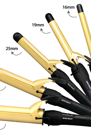 Silver Bullet Fastlane Ceramic Gold Curling Iron 38mm