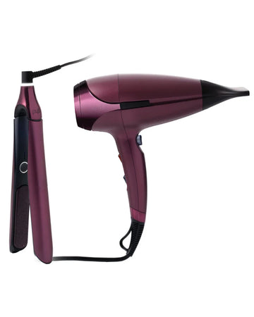 GHD Delux set chronos professional HD Motion-responsive styler, helios professional hair dryer