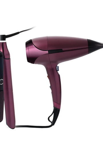GHD Delux set chronos professional HD Motion-responsive styler, helios professional hair dryer