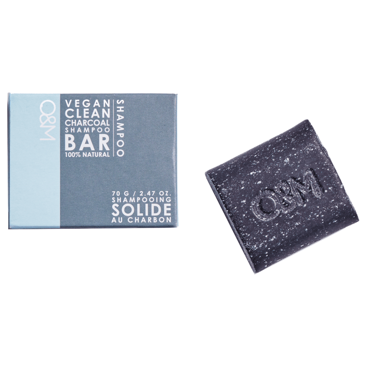 O&M Charcoal Shampoo Bar 70g