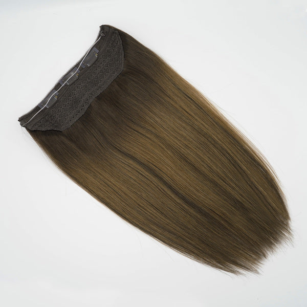 #DU 3 Tone Brown Halo Hair Extensions