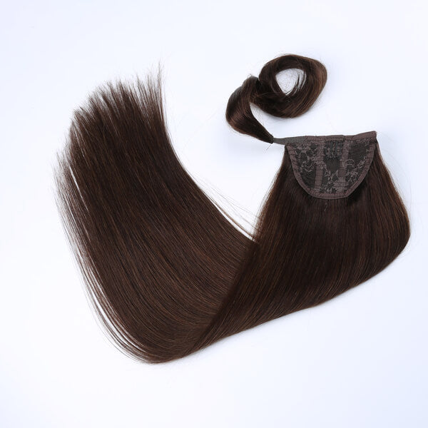#2 Dark Chocolate Brown Ponytails Hair Extensions