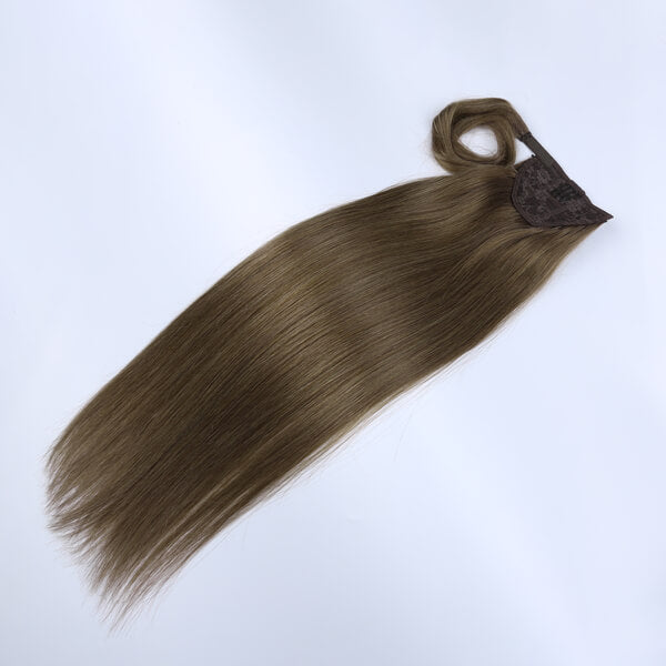 #5 Cool Ash Brown Ponytails Hair Extensions