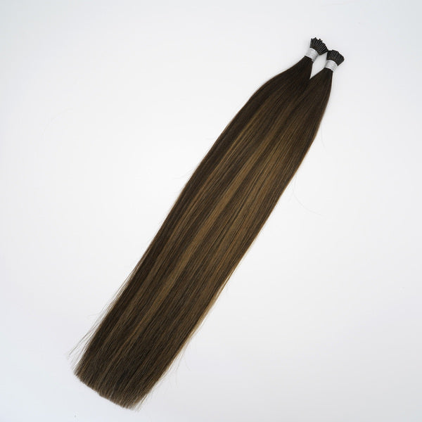 #DU 3 Tone Brown Micro-Bead Hair Extensions
