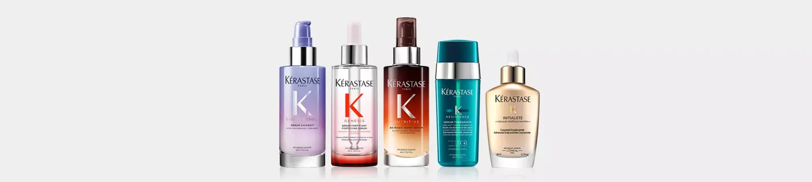 Five Kérastase hair serums in a row